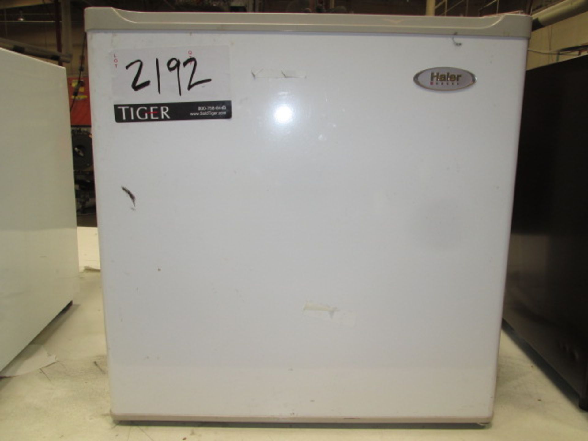 Haier Mini Refrigerator, M/N- HSW02C. Asset Location: Front Warehouse, Site Location: Brea, CA