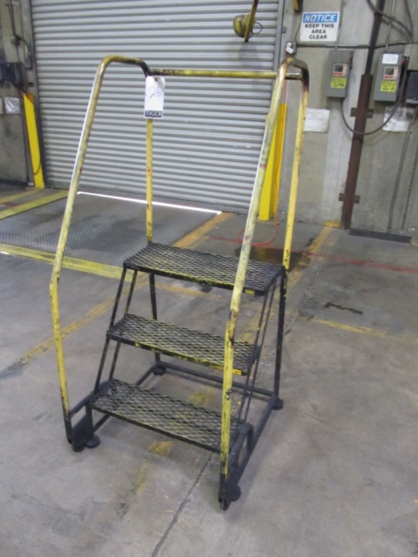 Cotterman 350lb Capacity 3 Step Rolling Staircase. Asset Location: West Warehouse, Site Location: