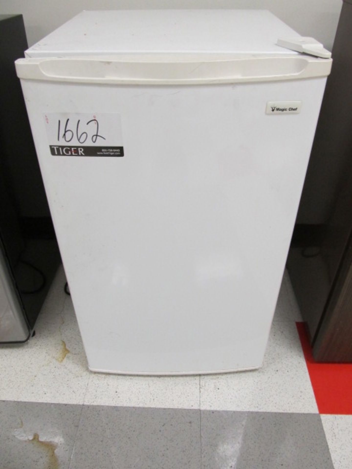 Magic Chef Mini Refrigerator. Asset Location: Break Room, Site Location: Mira Loma, CA