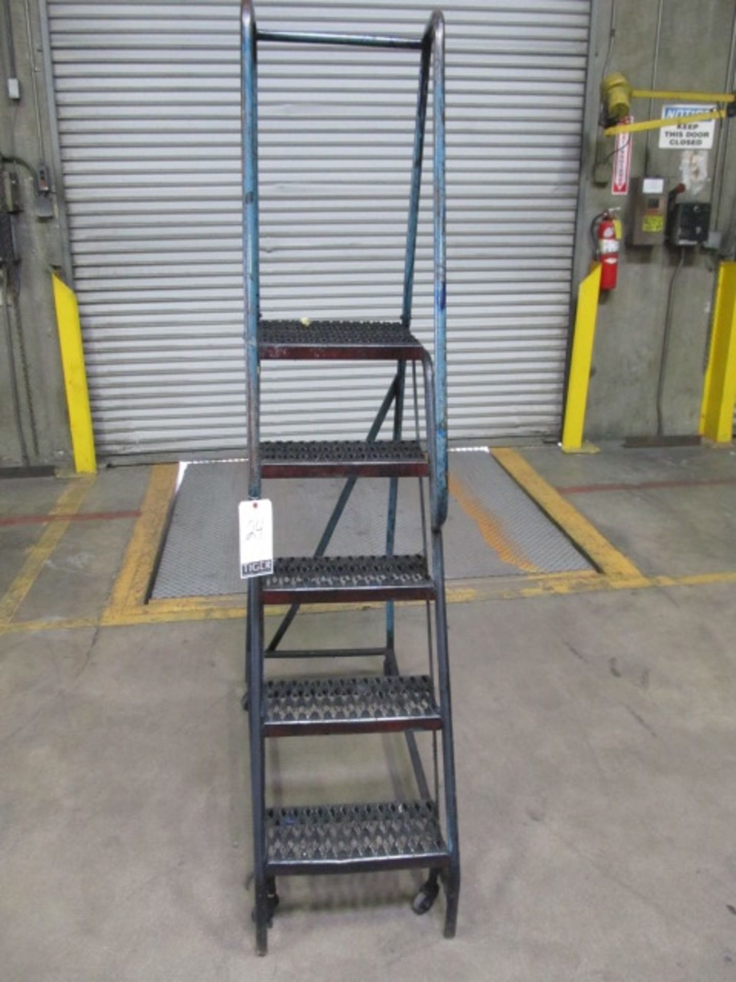 Cotterman 350lb Capacity 5 Step Rolling Staircase. Asset Location: West Warehouse, Site Location: