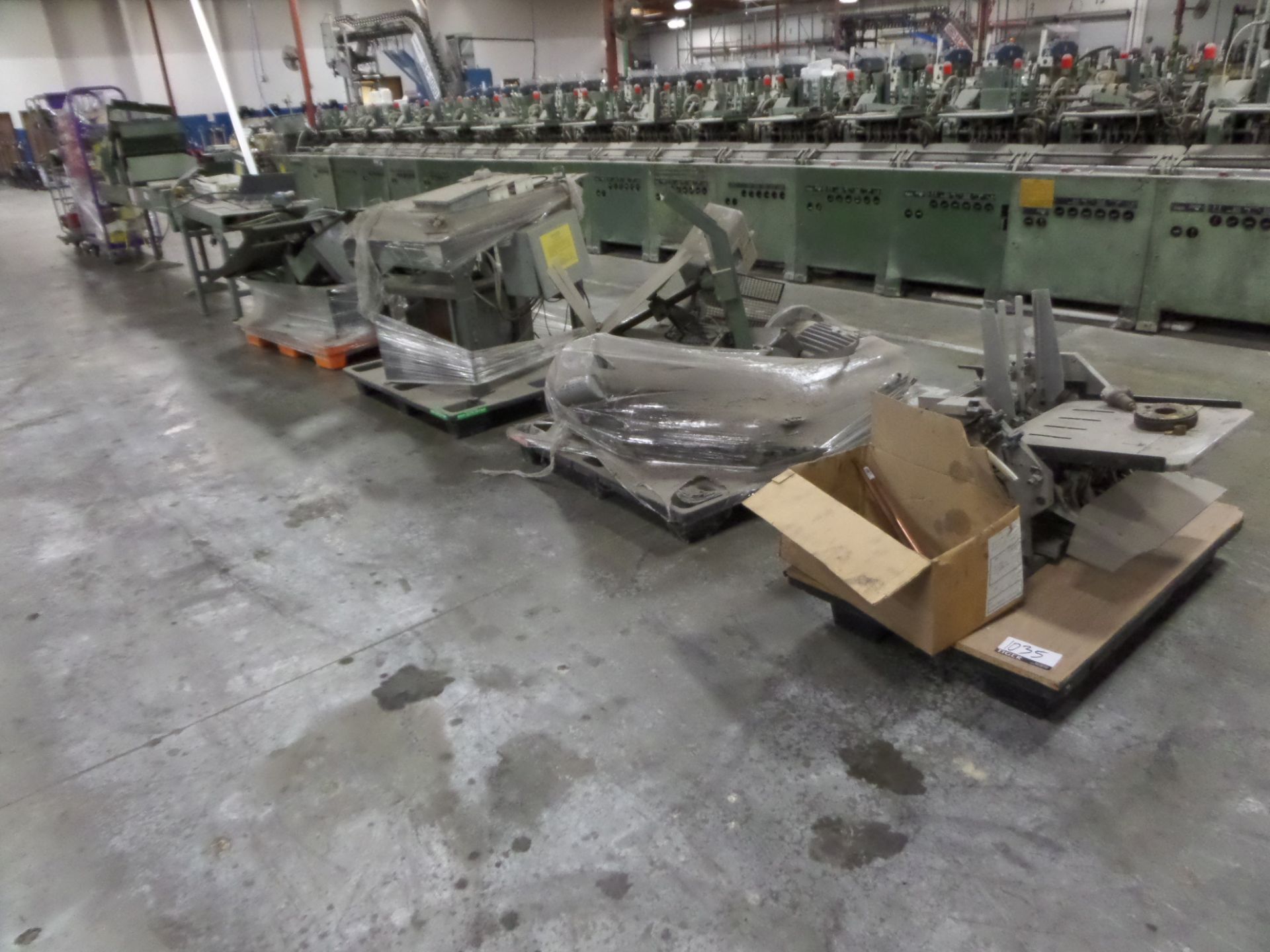Pallets of Muller Inserter Parts and Conveyors with (2) Carts of Assorted Parts. Asset Location: