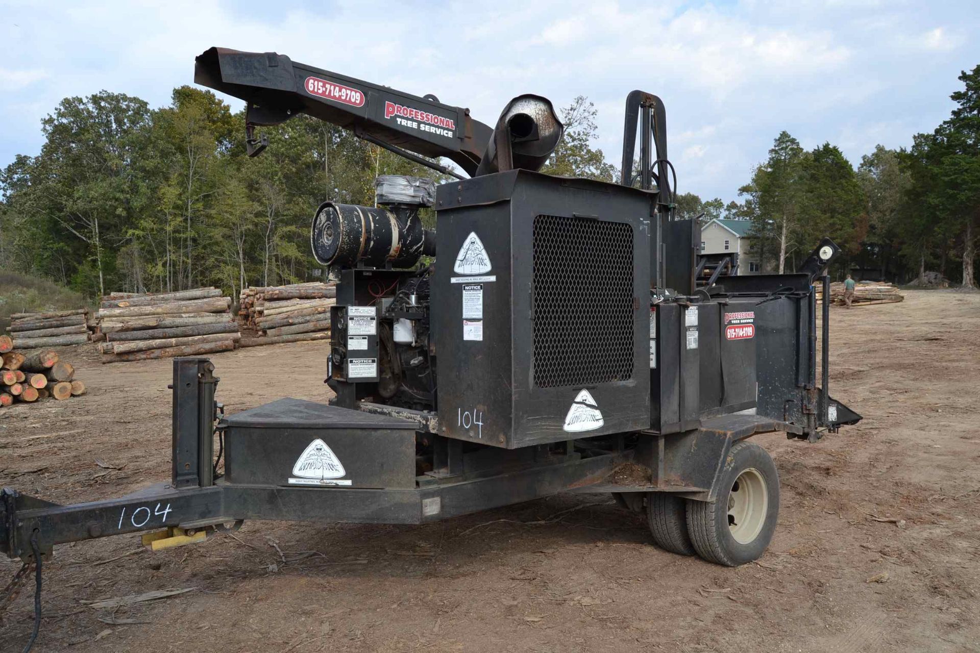 BANDIT MODEL 1890 PORTABLE CHIPPER W/6 CYLINDER JOHN DEERE ENGINE; S/N-001393 - Image 2 of 3