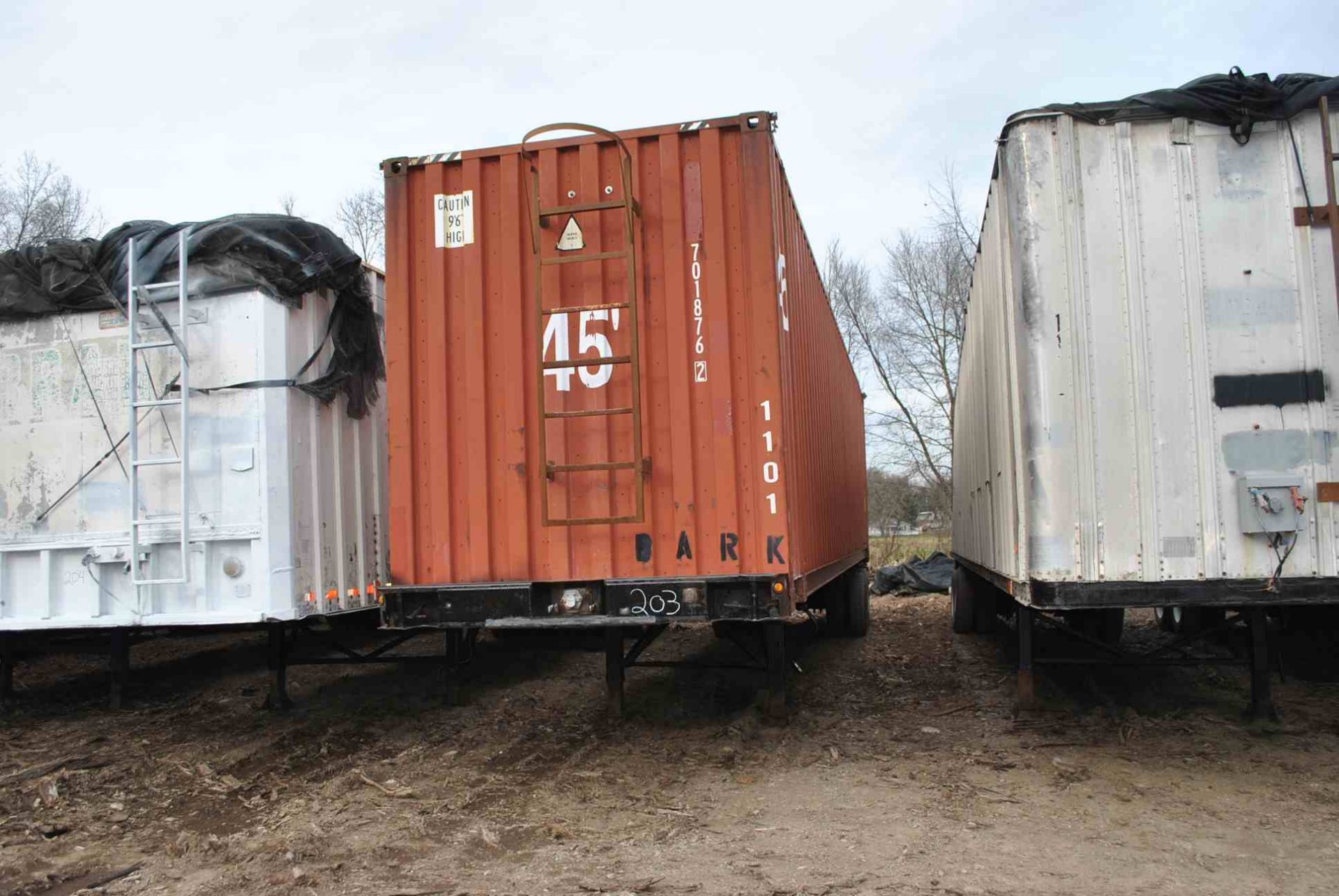 1985 THEURER 45' CONTAINER TYPE OPEN TOP TRAILER VIN-1TA144824F1123323