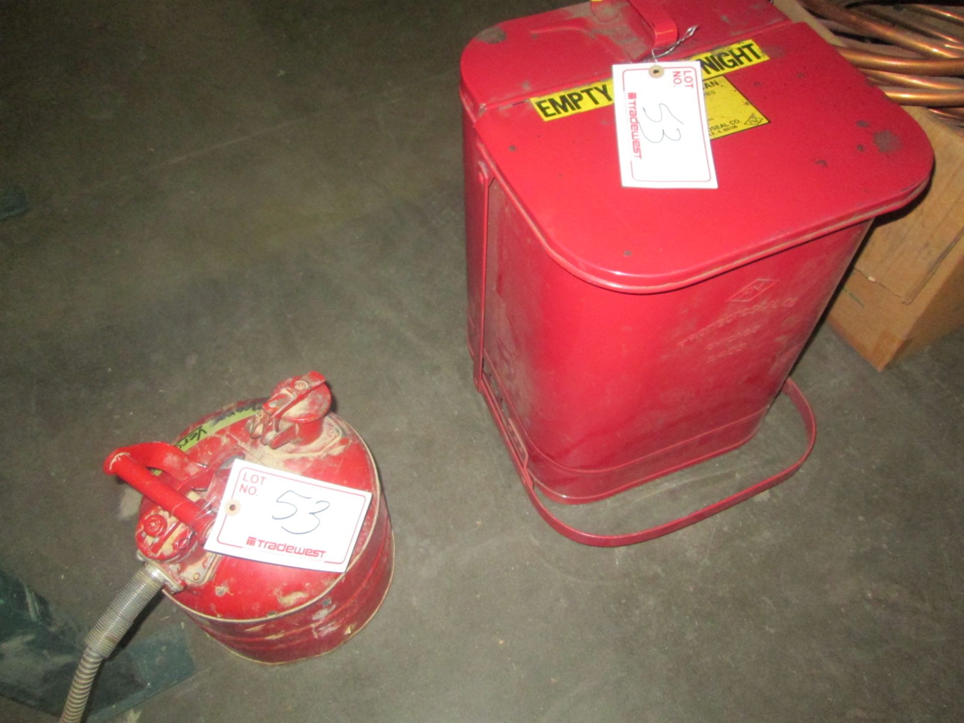 (2) OIL & WASTE CANS