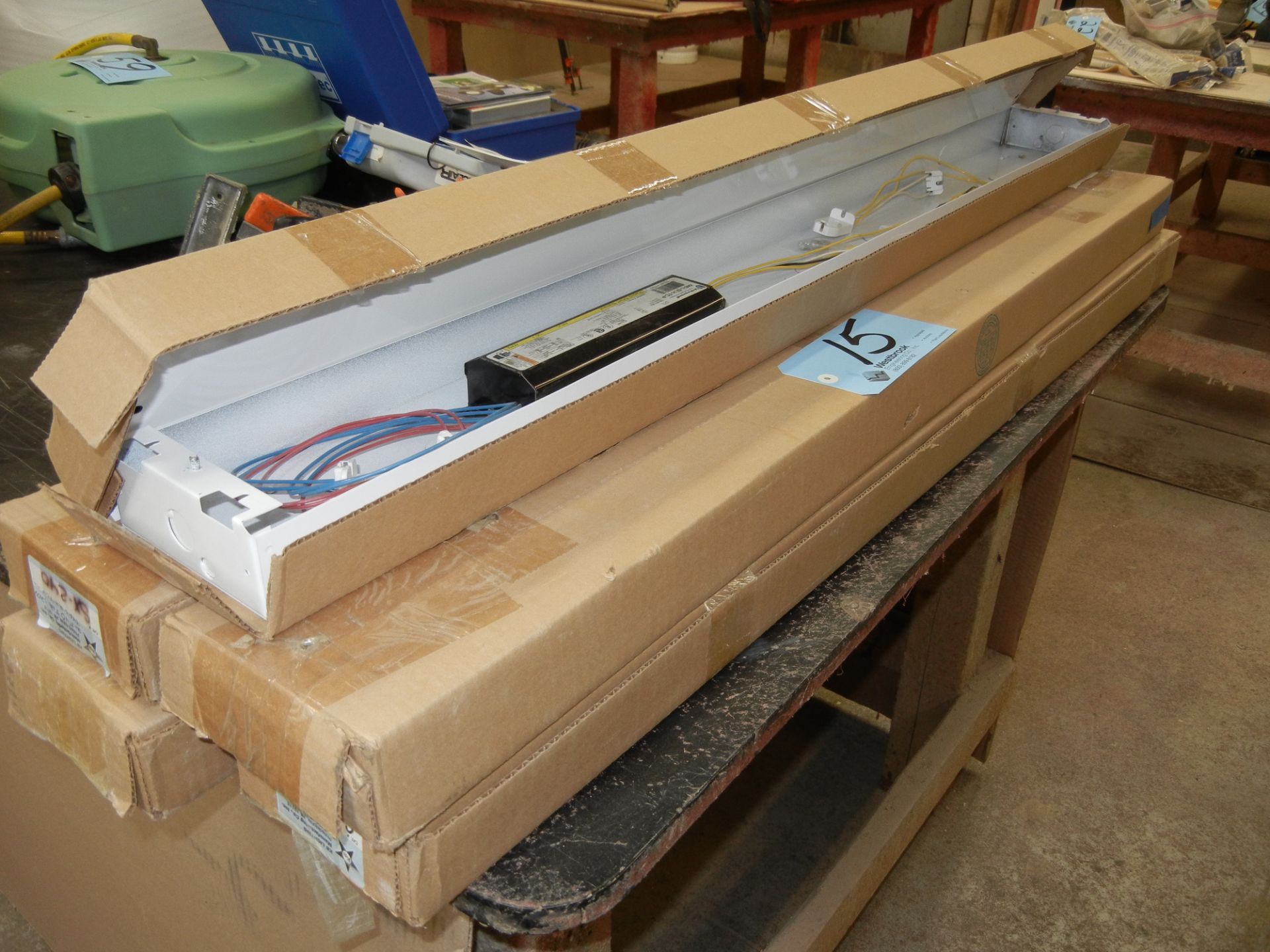 Lot-(5) 48" Fluorescent Light Fixtures - Image 2 of 2