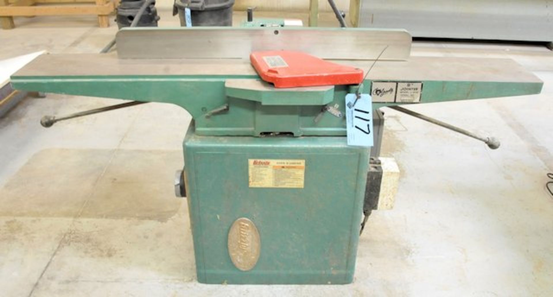 Grizzly Model G1018; 8" Jointer; S/n 588535; 1-PH