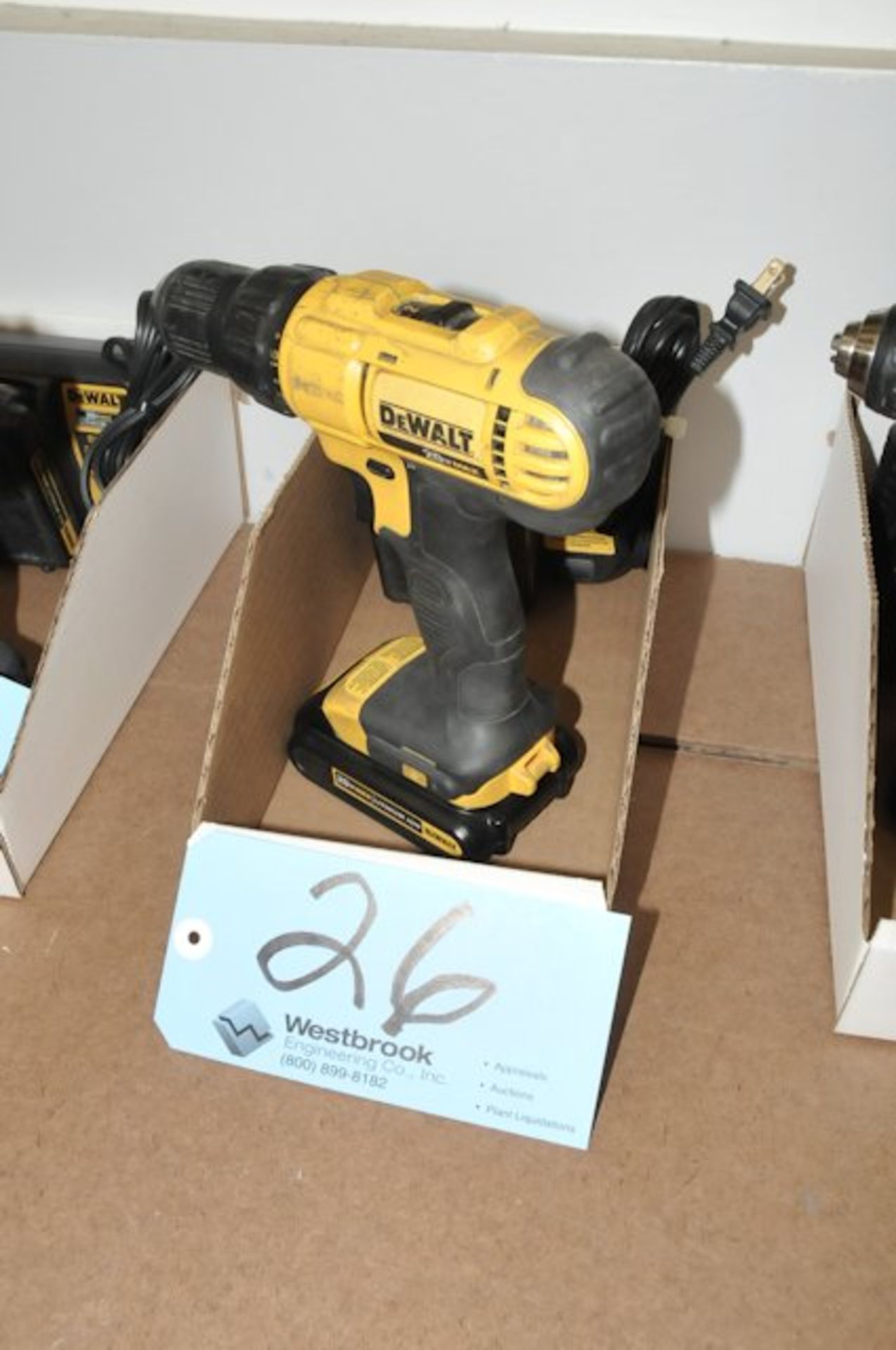 DeWalt Model DCD771; 20-Volt 1/2" Cordless Drill with Battery and Charger in (1) Bin