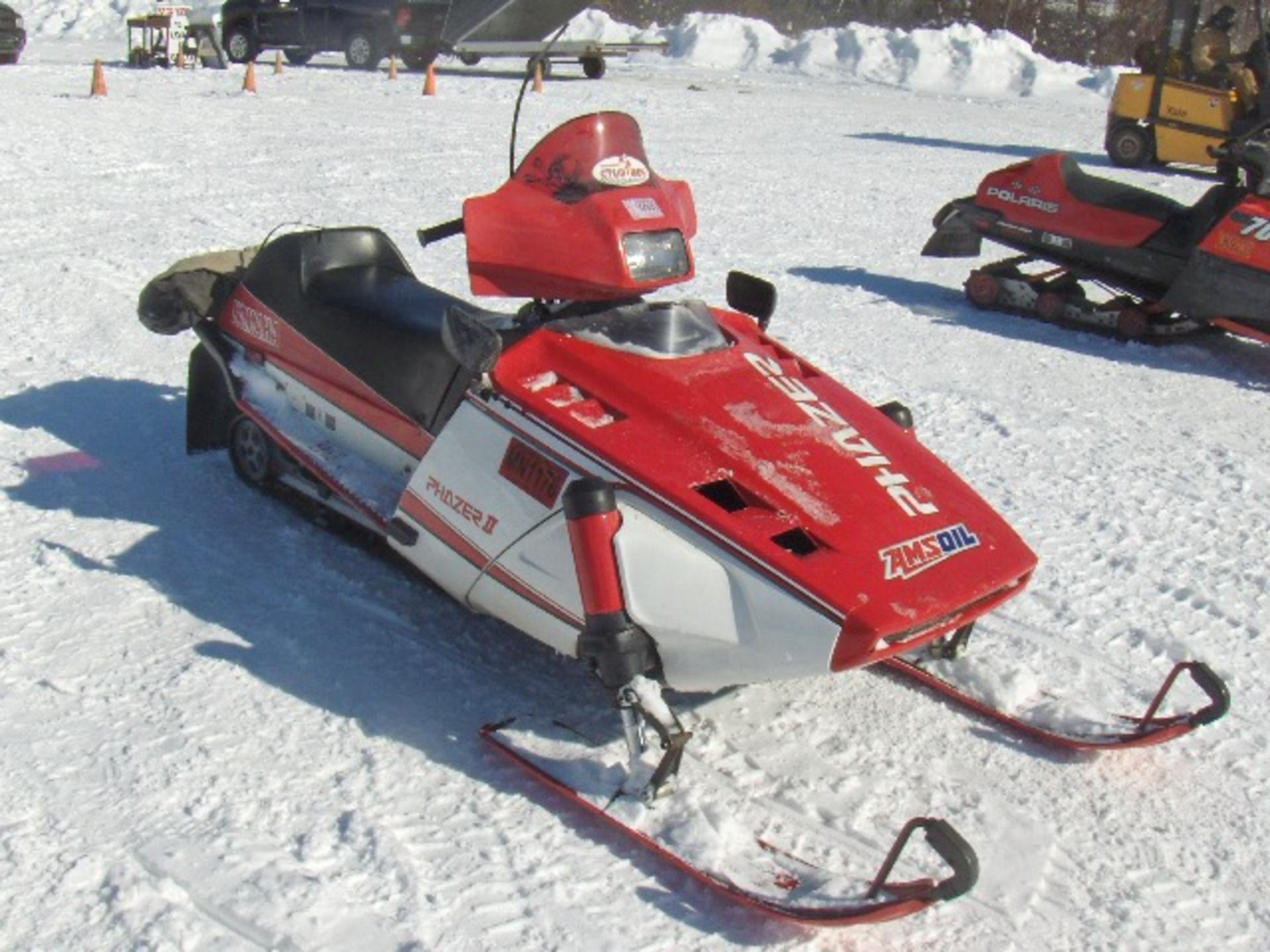 1990 YAMAHA 480 PHAZER II  87F002651 snowmobile, owner started at time of auction check in, 2 - Image 2 of 3
