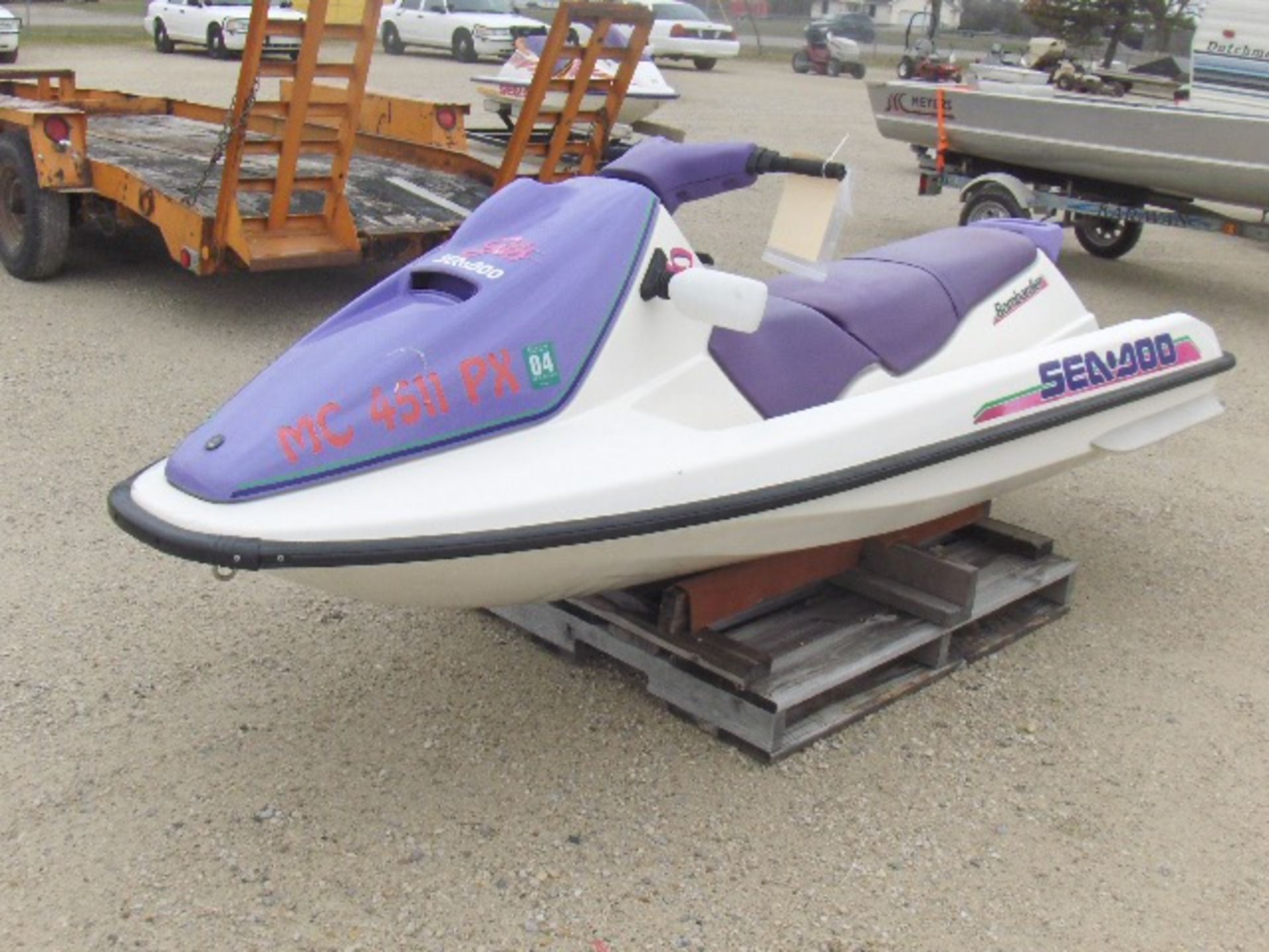 1993 SEA DOO 587CC GTS  ZZN65259D393 jet ski, electric start and reverse, 3 seater, sold with a
