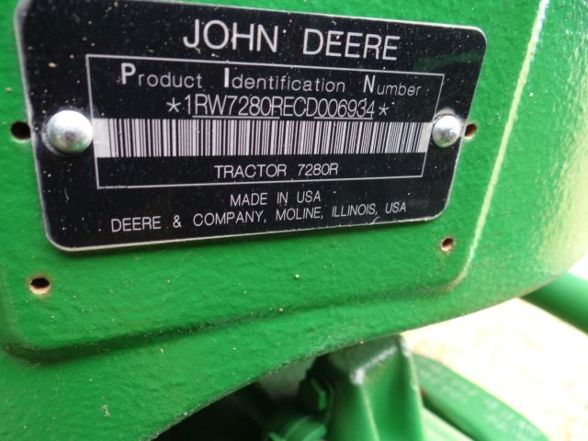 JD 7280R Tractor, 2012 - Image 6 of 6