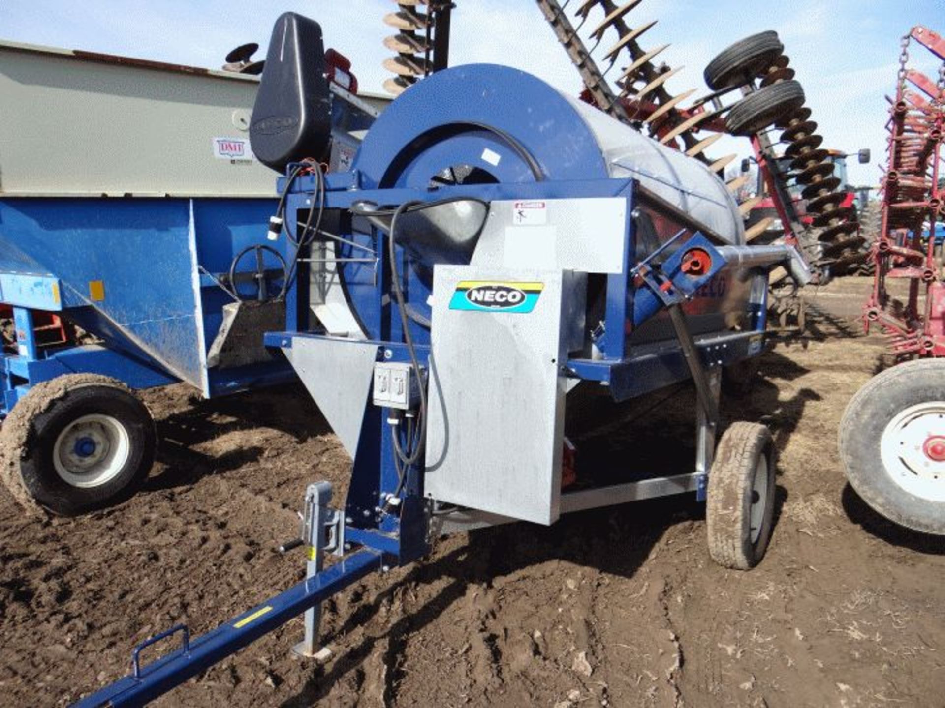 Lot # 2310 New Neco Rotary Grain Cleaner Elec Motor, Auger for In Grain and Out Grain, Neven Been