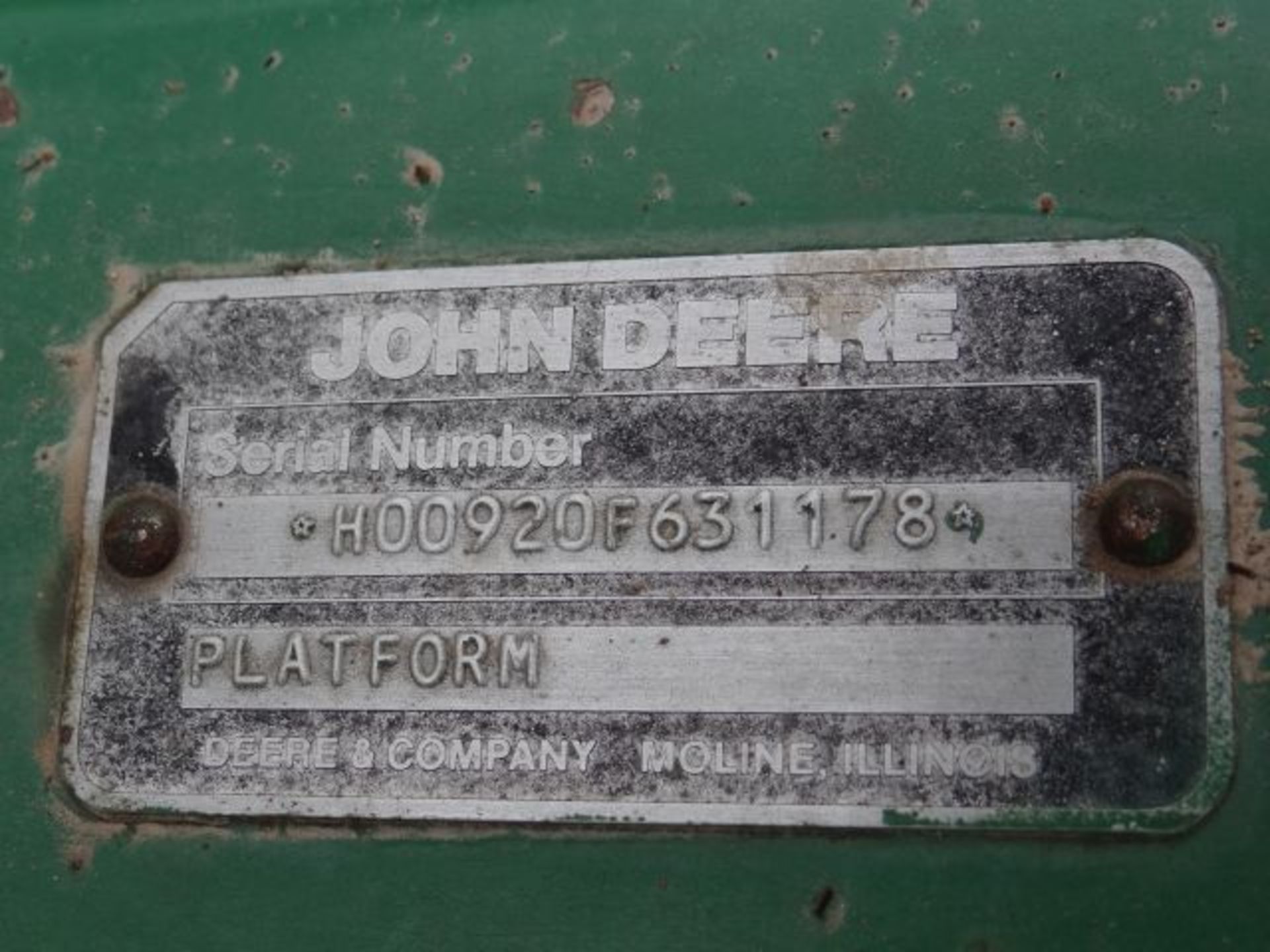 Lot # 1282 JD 920 Platform #110270, LL - Image 3 of 5