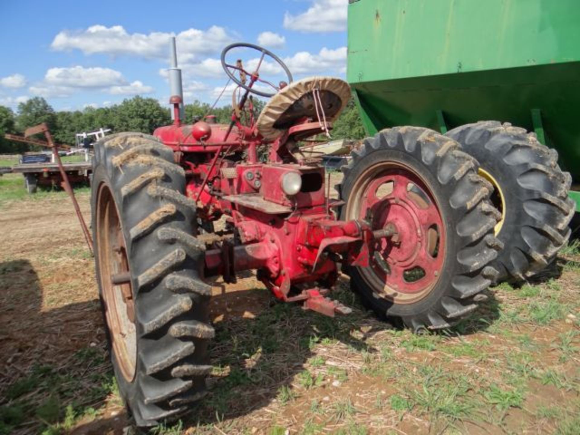Lot 665 Farmall Super C Tractor Tricycle Front, 2 Row Mounted Planter and Marker, Runs Good, Set - Image 3 of 3