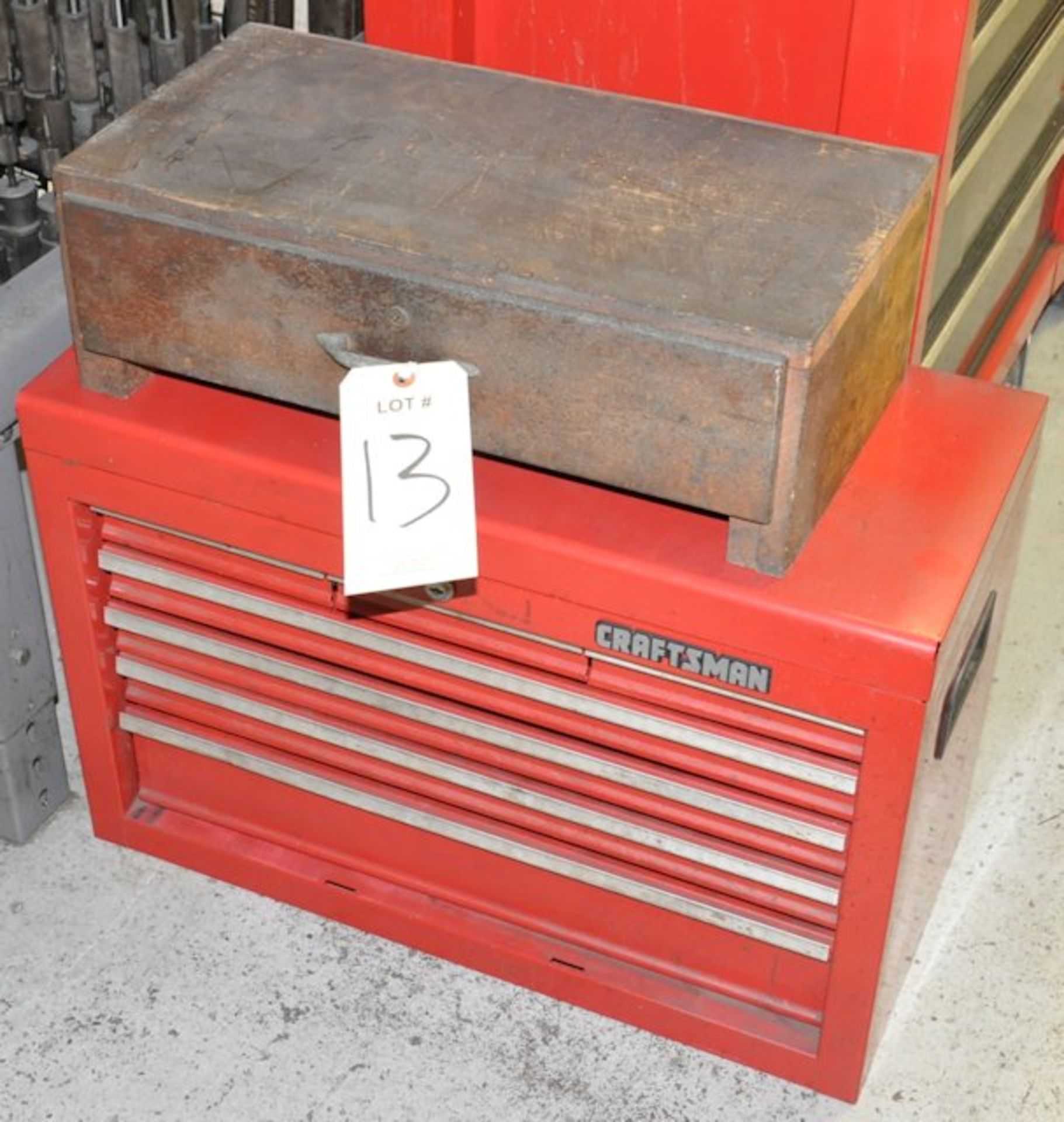 Lot-(1) CRAFTSMAN Toolbox and (1) Wooden Toolbox