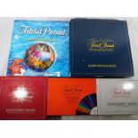 Trivial Pursuit - five boxed variations of the game, an electric football game by Tomy, Monopoly,