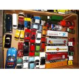 A box containing a large quantity of diecast model motor vehicles, near mint,
