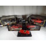 A collection of Burago diecast model motor vehicles predominately 1/18 scale to include Porsche 11,