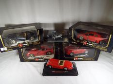 A collection of Burago diecast model motor vehicles predominately 1/18 scale to include Porsche 11,