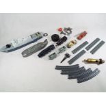 A small collection of vintage diecasts to include Dinky Submarine Chaser, Dinky / Meccano Bluebird,