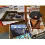 A good mixed lot to include Airfix aeroplanes, a self assemble iron racing kit,