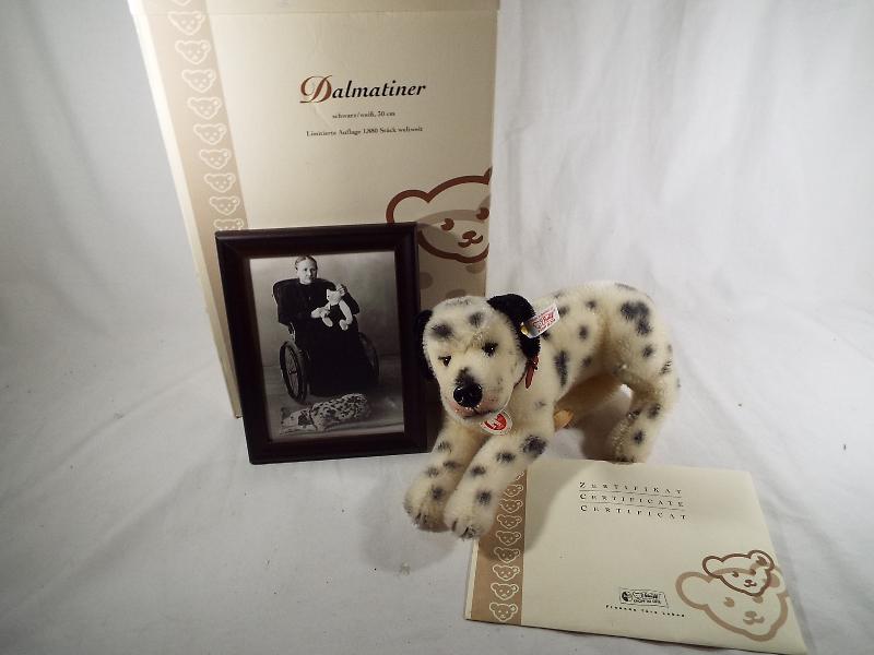 A Steiff Dalmation dog issued in a limited edition,