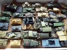 Approximately 44 diecast model military vehicles, UK, USA and Germany, Atlas, Oxford and other,