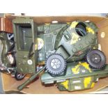 Three military armoured vehicles to incl