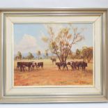 Carl Van Nieuwmans Australian oil on boa