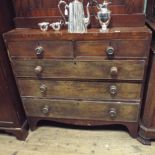 3'6 Georgian mahogany chest of 3 long an