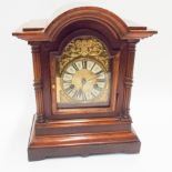 Edwardian striking bracket clock with br