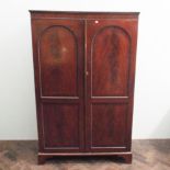 43" Georgian mahogany two door wardrobe