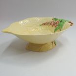 Carlton ware leaf shaped bowl decorated with foxgloves  Condition - good