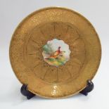 Royal Worcester cabinet plate with gilde