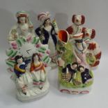 Collection of 5 Staffordshire pottery fi