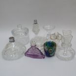 Collection of glassware including scent