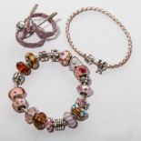 Pandora bracelets - A silver bracelet wi