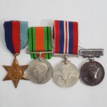 Group of four second world war medals in