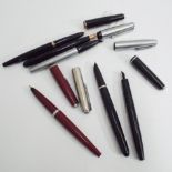 Collection of 6 vintage ink pens includi