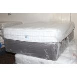 5' 2 drawer divan with pillow top pocket sprung memory foam mattress