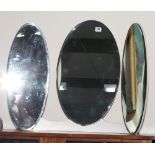 Triple frameless dressing table mirror