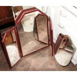 Triple dressing table mirror and various other wall mirrors