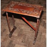 Small carved occasional table