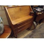 2'6 modern teak bureau with drawers under