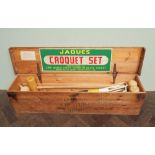 Croquet set in wooden box by Jaques of London