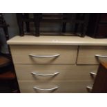 3'6 modern beech effect chest of 5 long and 2 short drawers