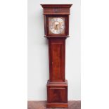 Antique style commemorative long case clock in mahogany case,