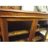 3' mahogany double door glazed bookcase