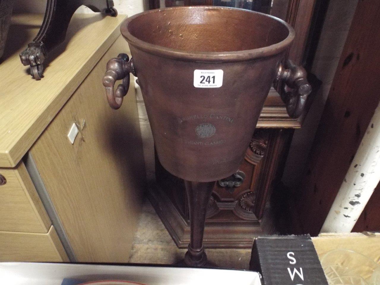 Tall copper finished ice bucket