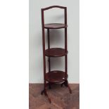 3 tier Edwardian turned mahogany cake stand