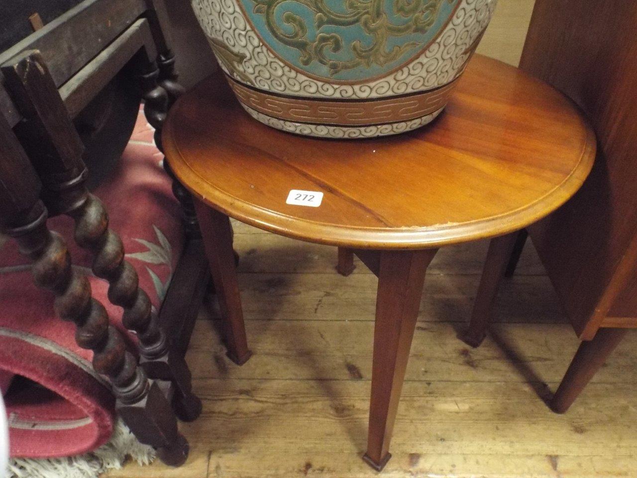 Circular mahogany occasional table